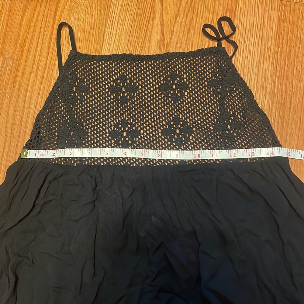 Xhilaration Cover Up Dress Womens Black Crochet size M - Picture 13 of 13